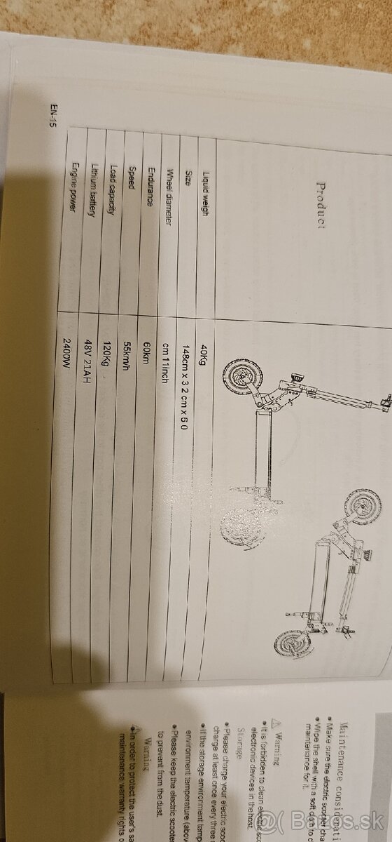 Bezior S2 elektrická kolobežka 2400 W.