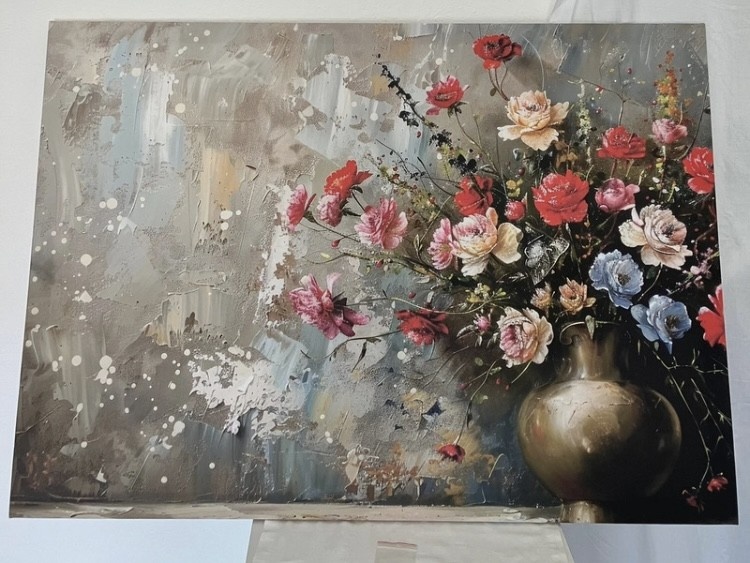 Obraz váza kvetov 100x70 cm