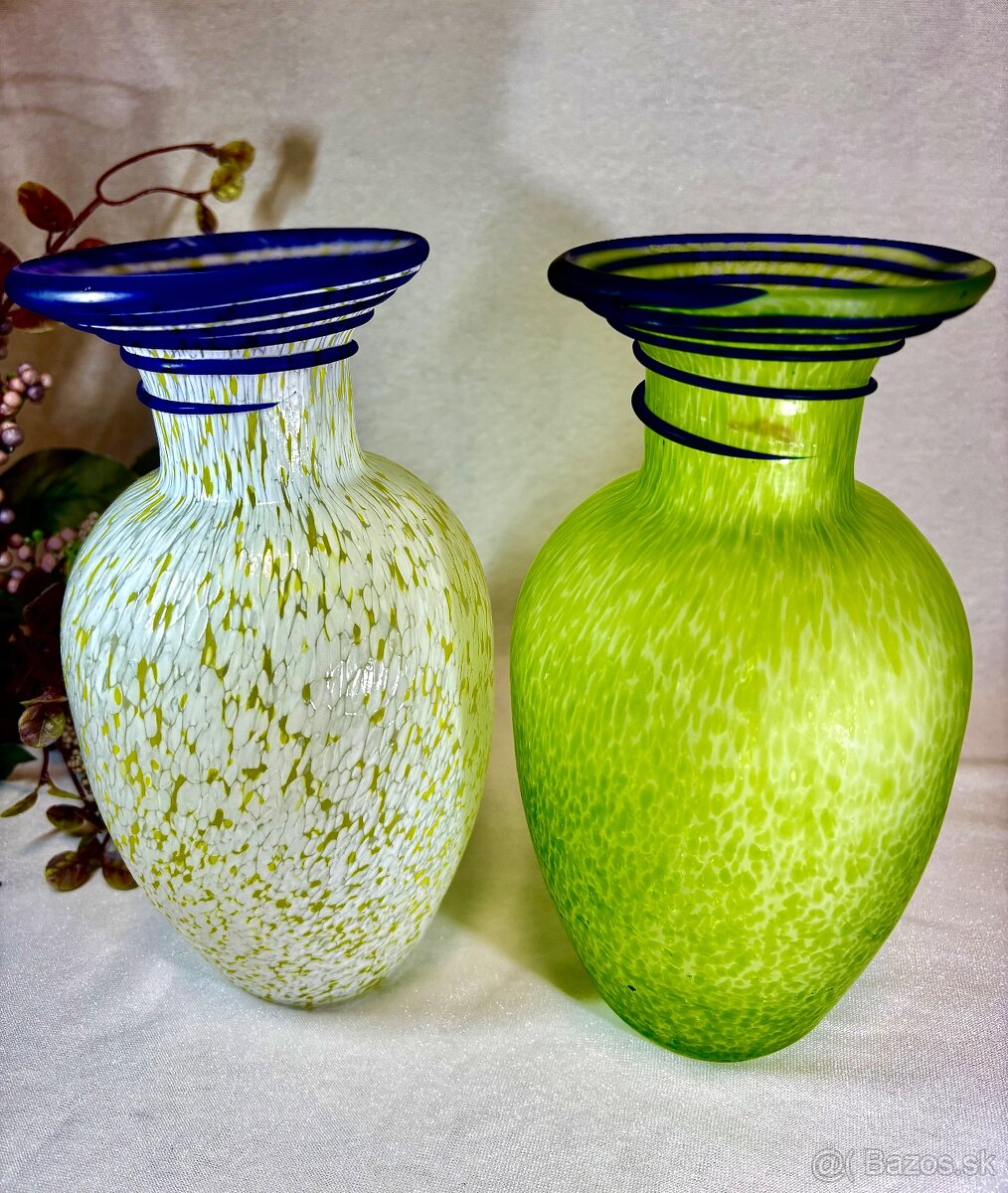Vazy Murano brokové sklo 2 kusy