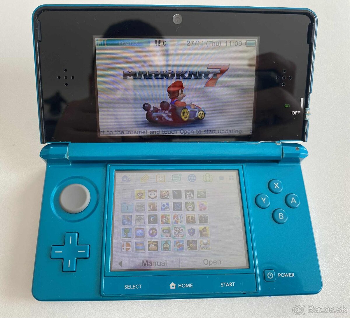 Nintendo 3DS Aqua Blue + 64gb