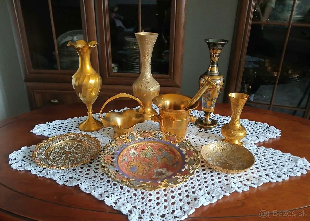 Mini zbierka mosadzných predmetov