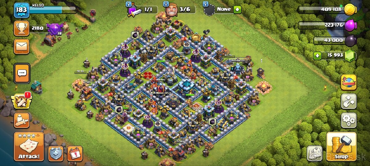Clash of Clans TH13 + 20k Gems