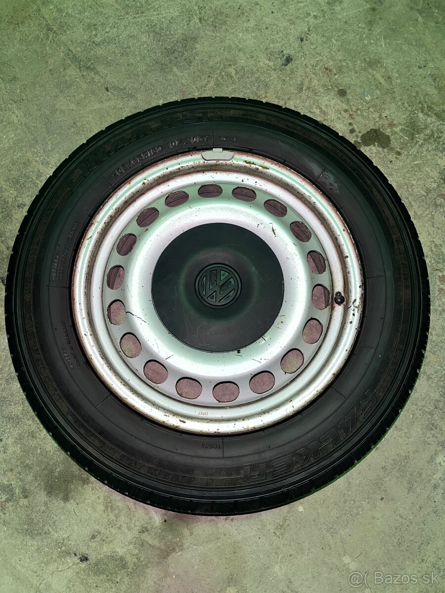 Predám komplet kolesa z transporter T4 205/65r16c