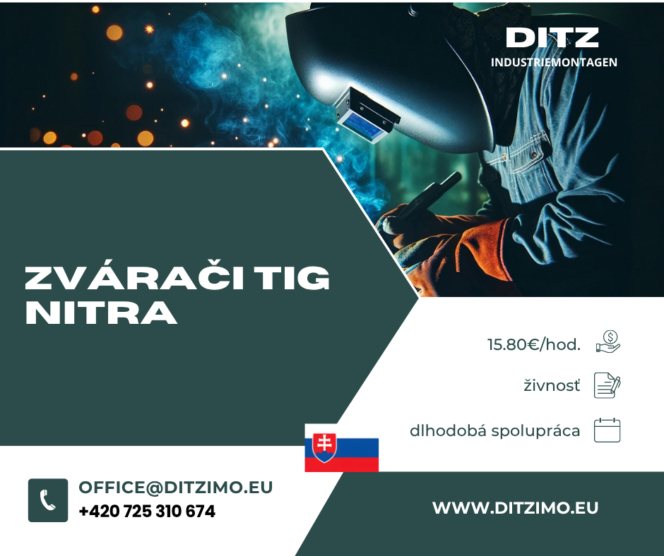 Stabilná práca v okolí Nitry -  zvárači TIG 141