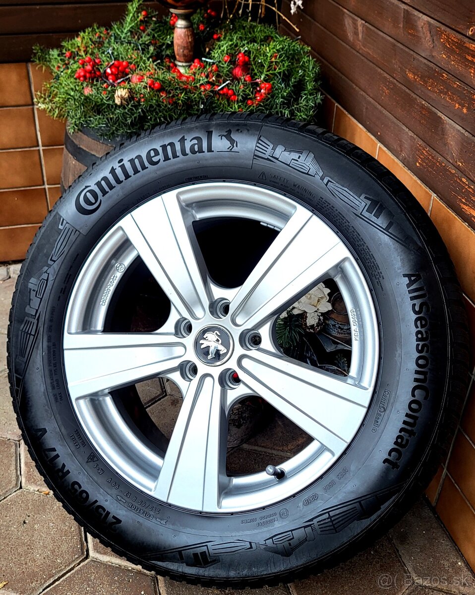 alu R17 5x108 + senzory tlaku + zimné pneu 215/65 R17