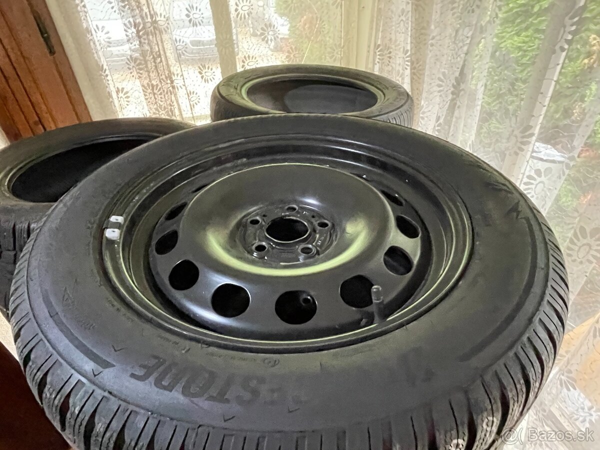 zimne pneu195/60 r16 +disky 5X100 6jx16 et35 45