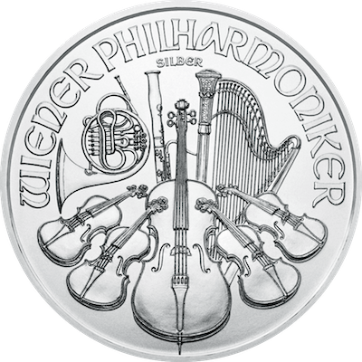 Investičné striebro - mince Wiener Philharmoniker 1 unca