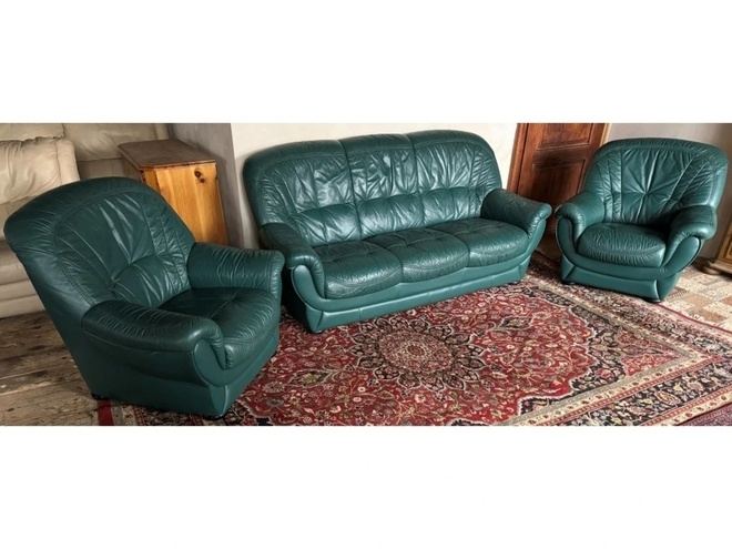 Luxusní kožená sedací souprava 3+1+1, 2999