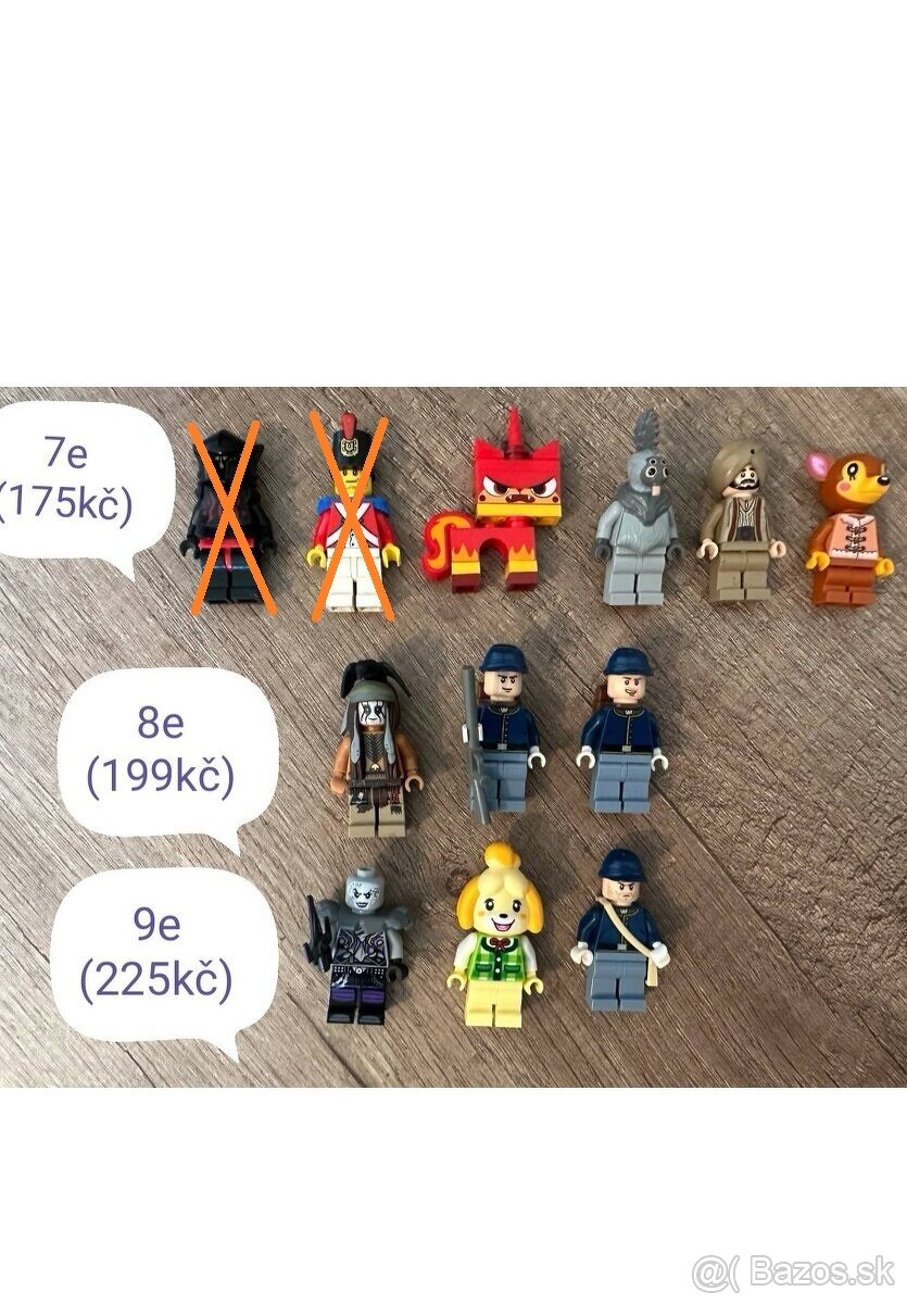 Lego minifigúrky rôzne