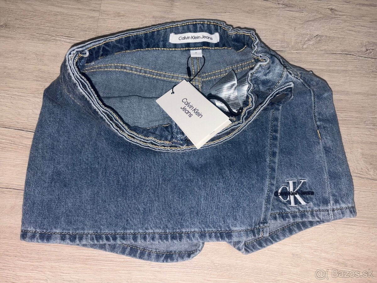 Sukňa Calvin Klein riflová - kraťase v.128 nová