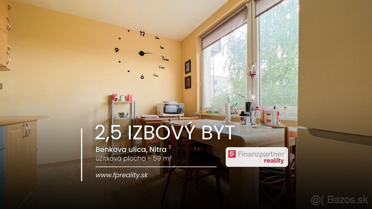 Prerobený 2,5 izbový byt, Benkova, Nitra