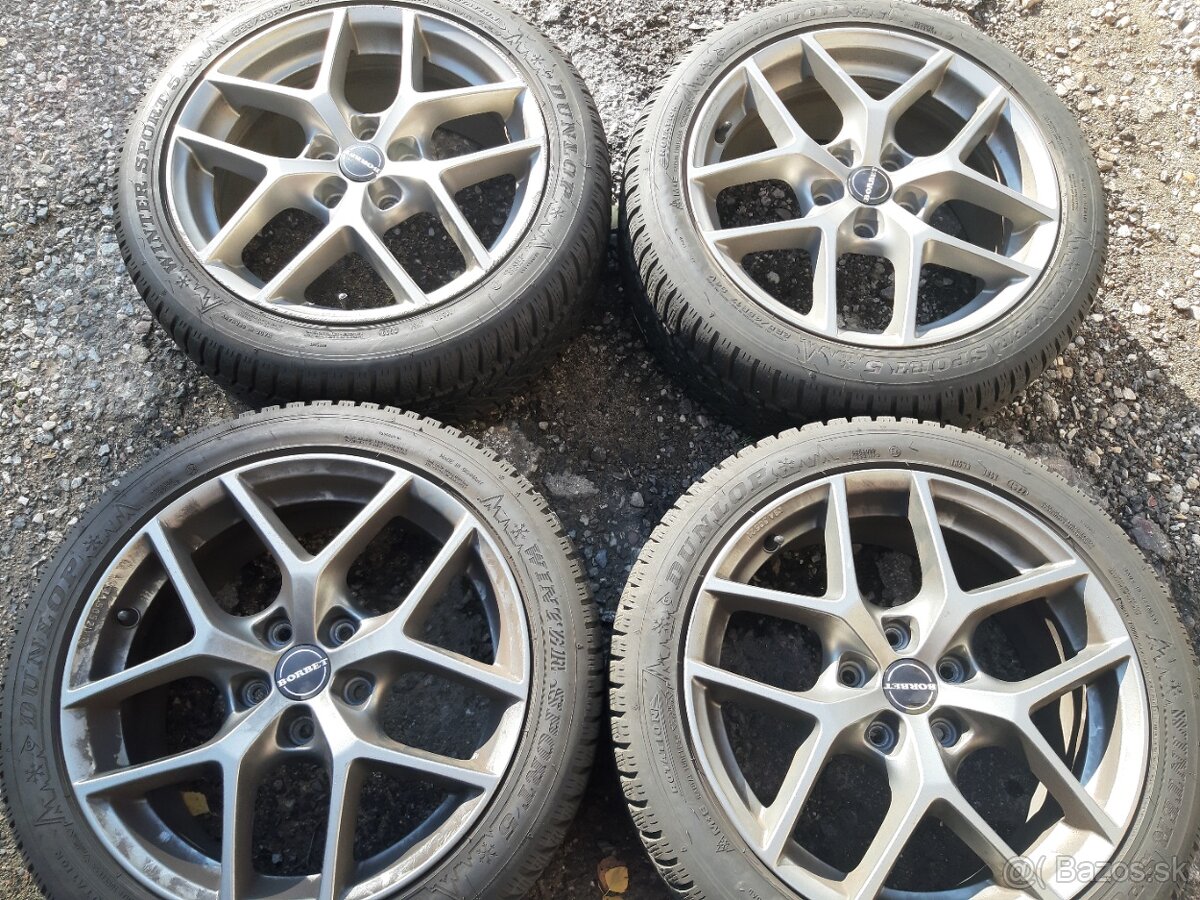 ELEKTRONY 5x112 r17 obuté zimné pneu 225/45r17
