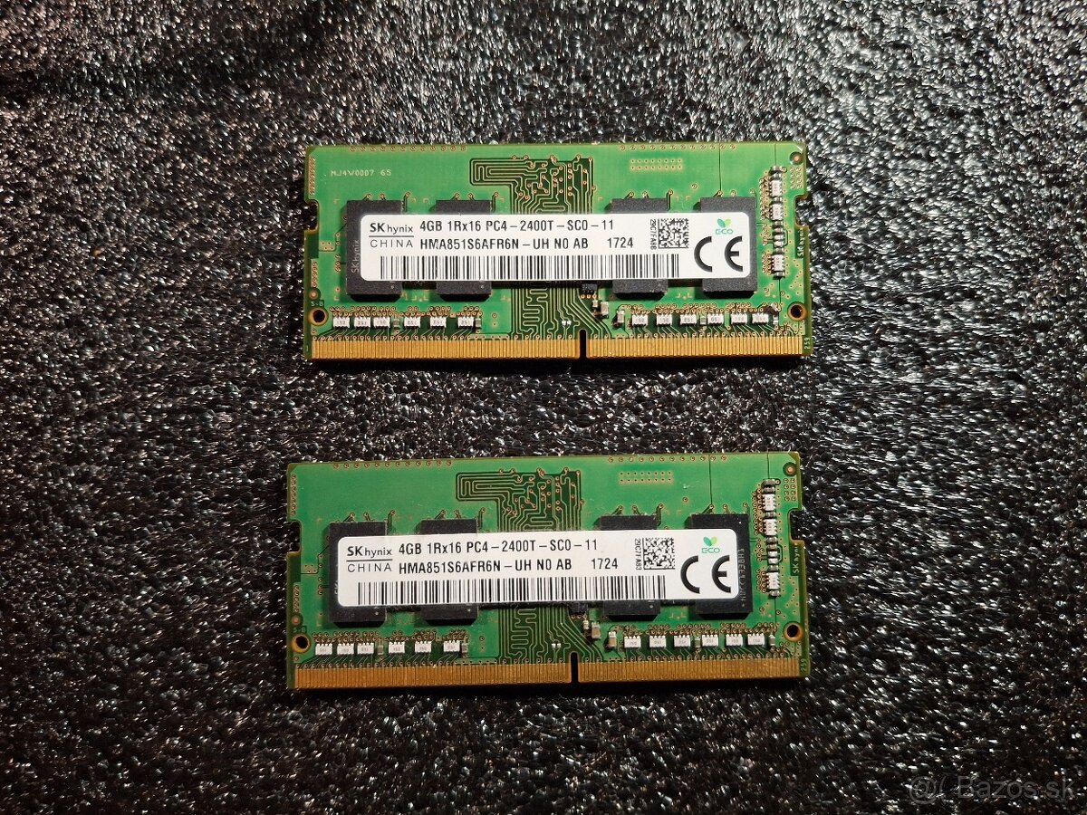 set 2x 4GB ddr4 notebook / SO dimm SK Hynix