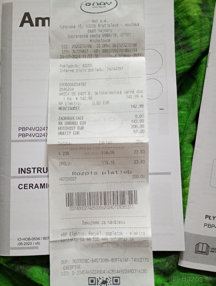 Mám na predaj elektrickú varnu platnu