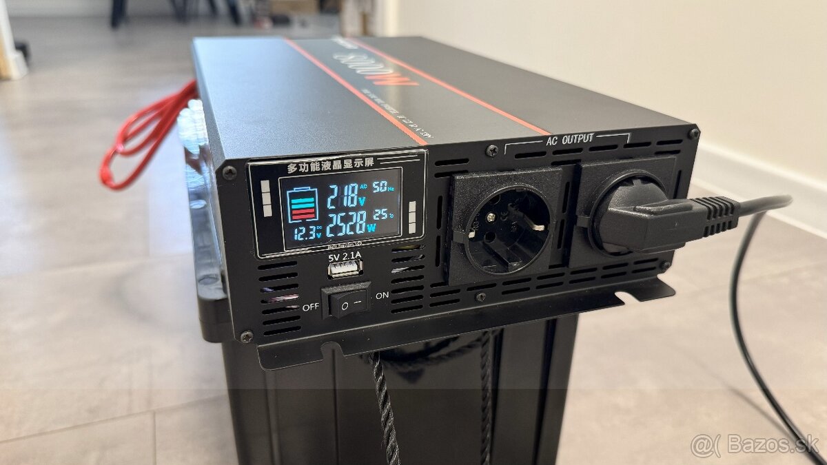 Menič 12 V → 230 V, čistý sínus 8kW / 4Kw
