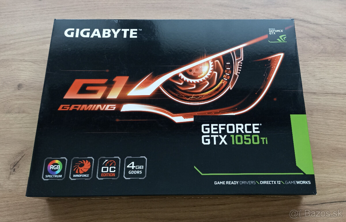 Funkčná grafická karta Geforce GTX 1050Ti