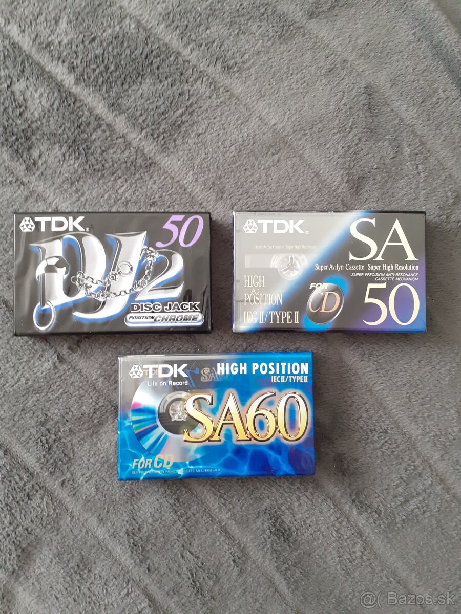 predám nové audiokazety TDK SA 50,60,DJ 50 reál foto