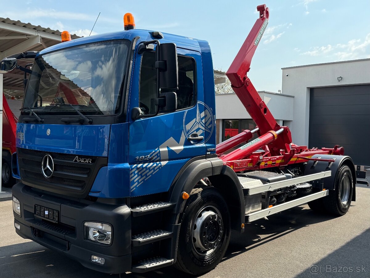 MERCEDES-BENZ AXOR 1824 HÁKOVÝ NOSIČ KONTAJNEROV MEILLER