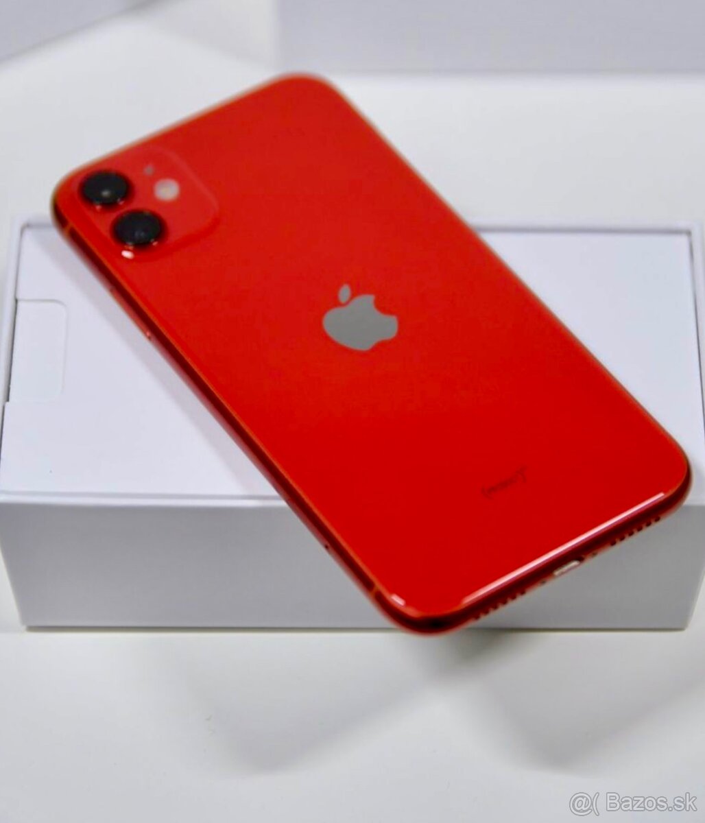 iPhone 11 Red BATERIE 100% TOP