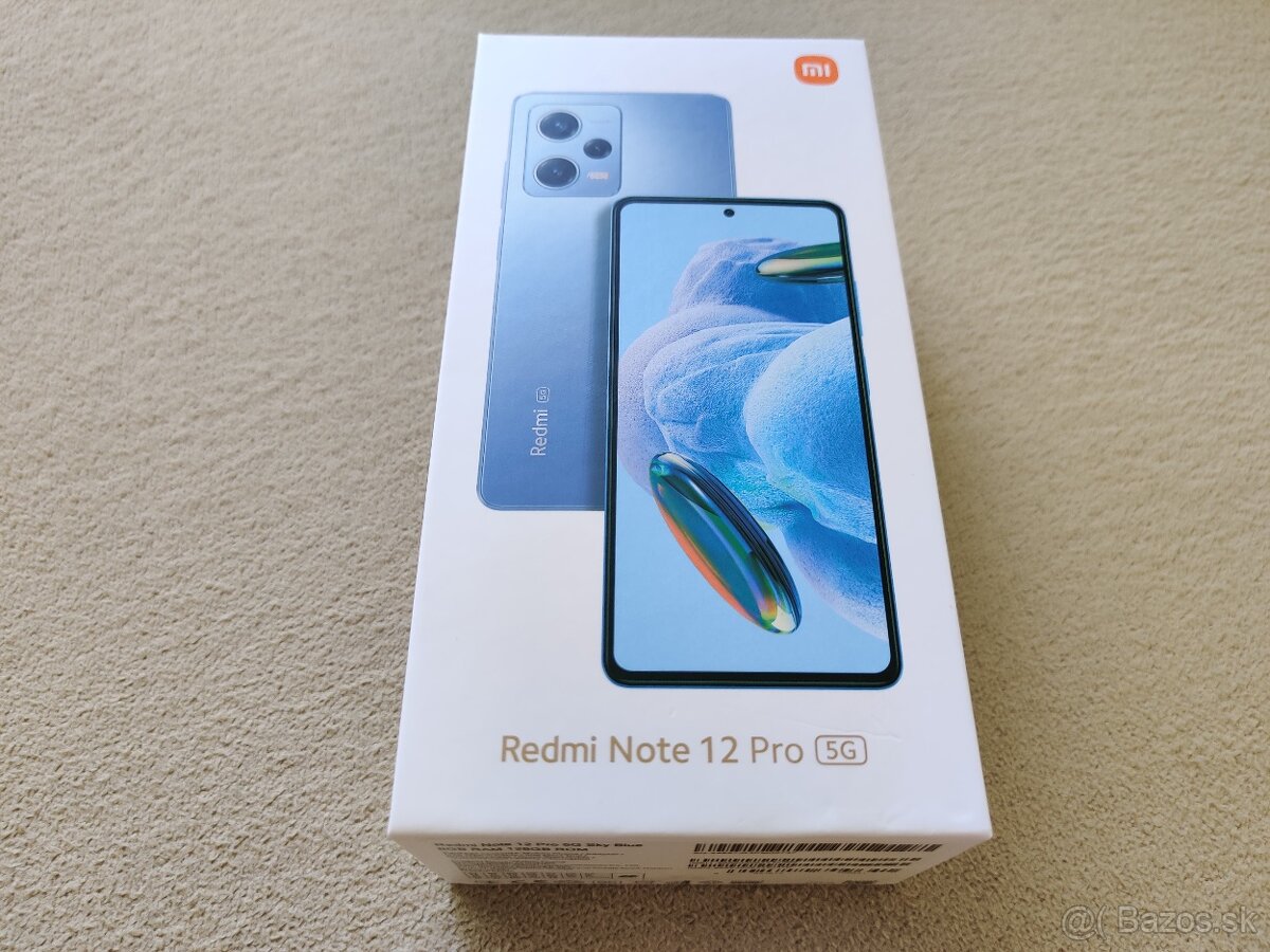 Xiaomi Redmi Note 12 Pro 5G. 6gb+2gb/128gb. Modrá metalíza