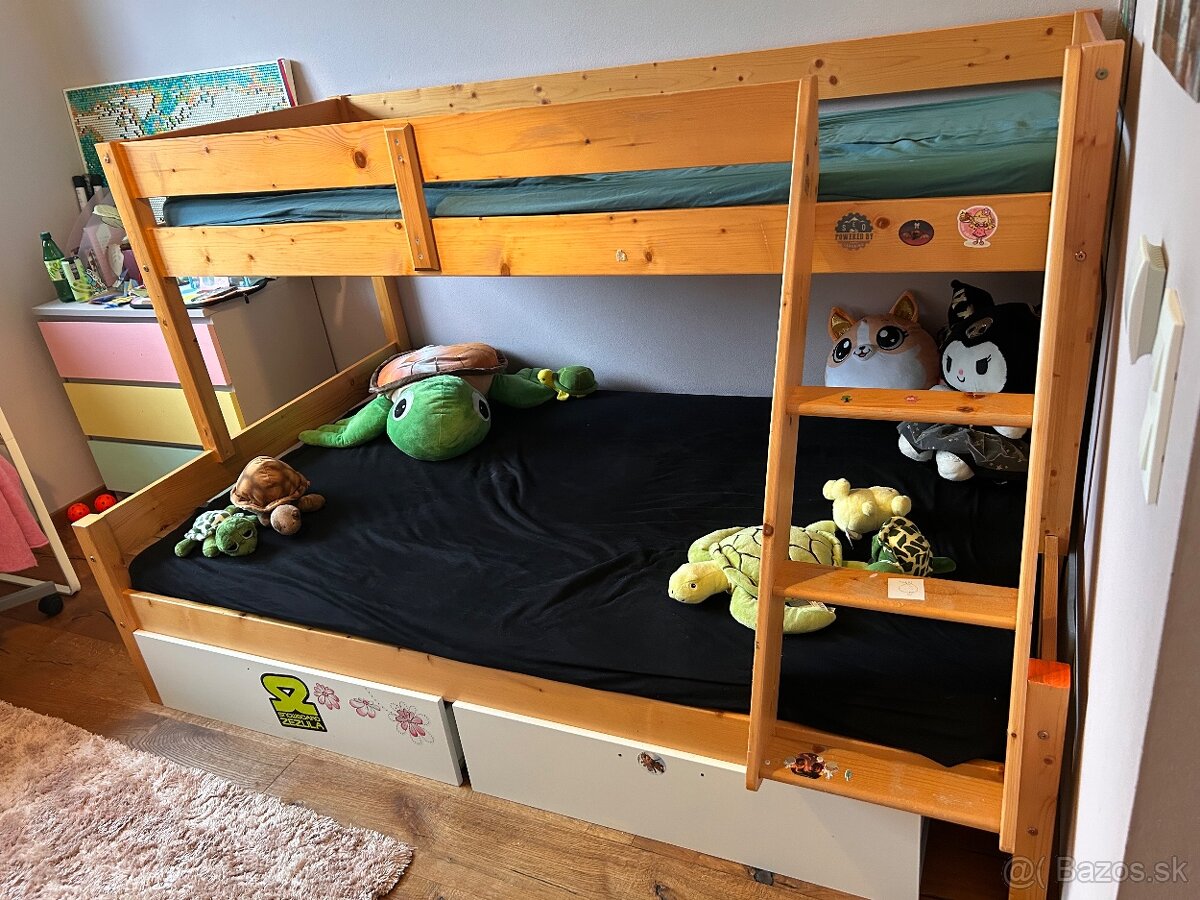 Poschodova postel 127x207cm - pouzita