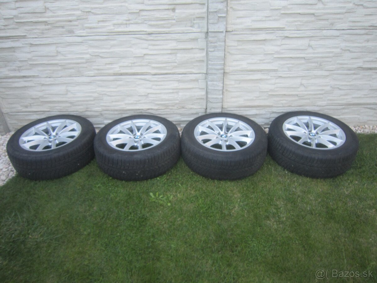 4x 17" AL disky org. BMW530d Xdrive so zim. pneu 225/55R17 