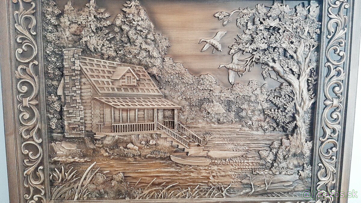 Drevený obraz 100×80cm-hr 4cm