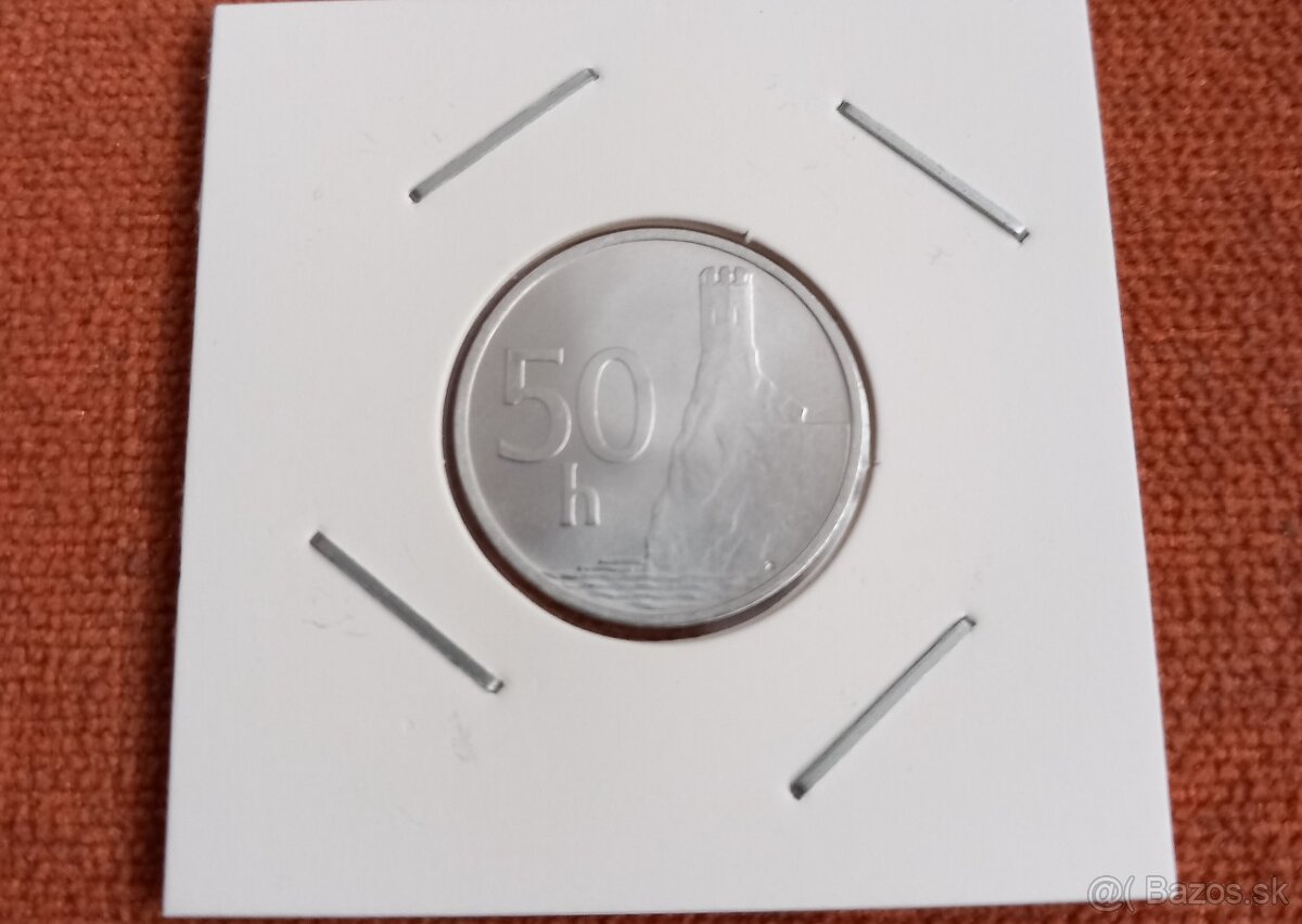 Predám mincu SR 50 hal. 1993 stav RL