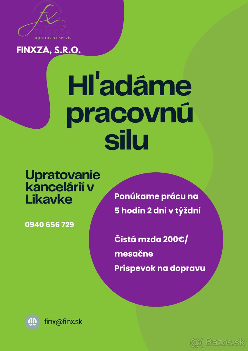 Upratovanie kancelárií – Likavka/Ružomberok