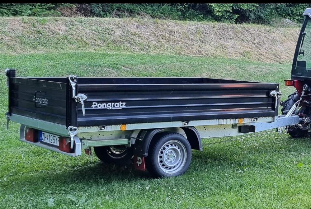 Pongratz 1800kg, brzdený vozik vlečka