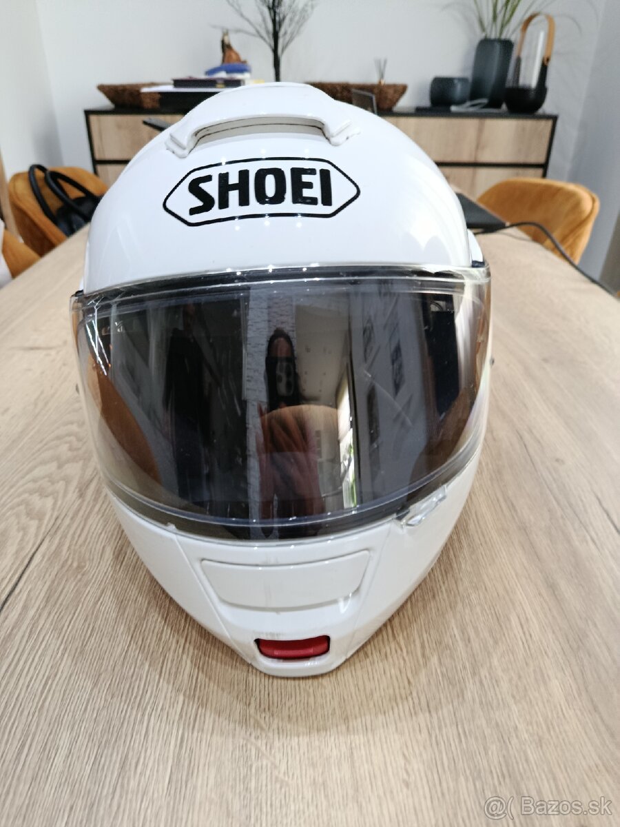 Prilba Shoei Neotec 3 White + interkom SENA 20S Evo