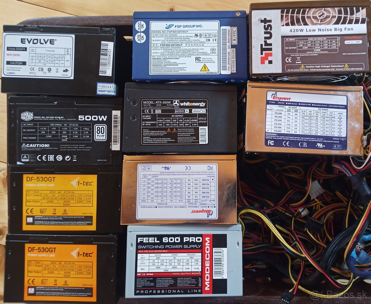 Repasované plne funkčné ATX 400-600W zdroje