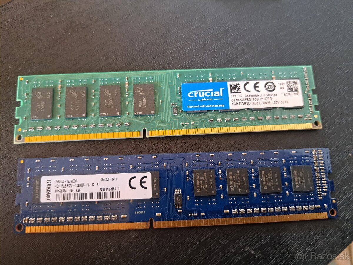Ram DDR3-4GB a 8GB ,procesor intel SR196 - 2,40GHz