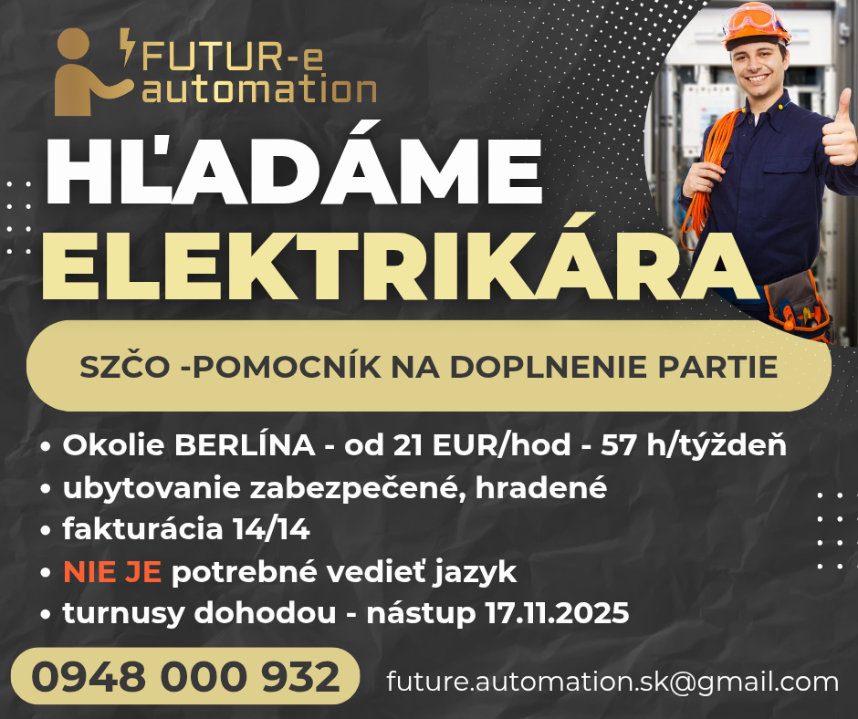 Pomocný elektrikár - okolie Berlína