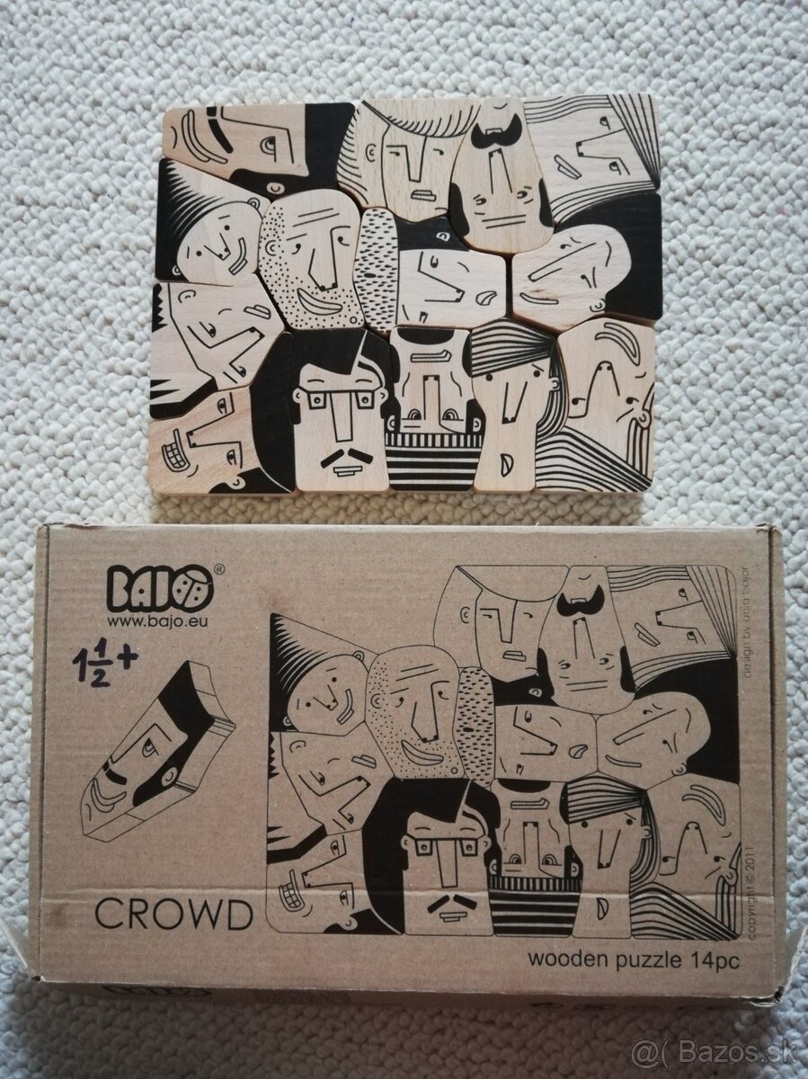 Drevené puzzle, skladačka, hlavolam