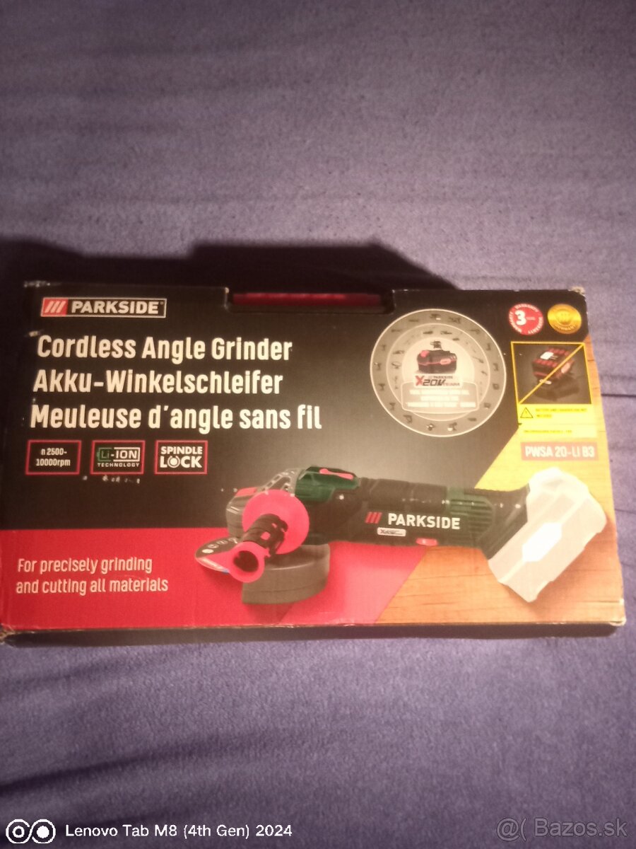 Predám aku uhlovú brúsku flexa parkside nova