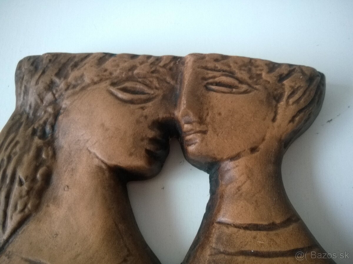 Milenci -retro reliéf