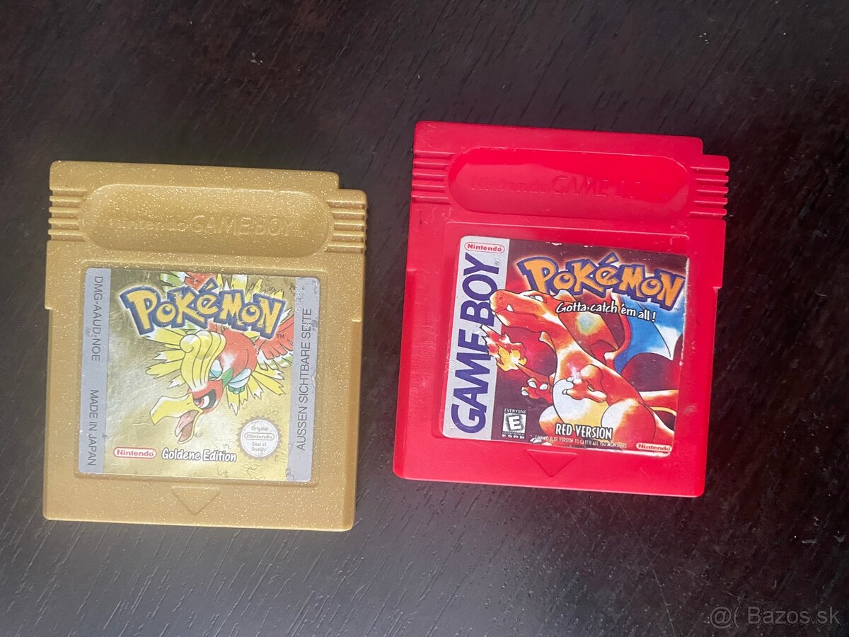 Pokemon Gold a Red na Gameboy