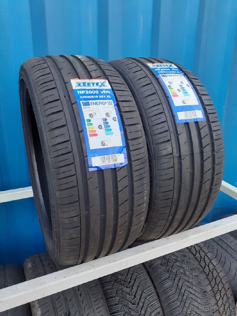 2x 225/40R18 Letné pneumatiky Zeetex