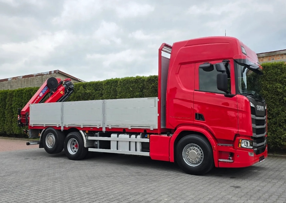 9257 - Scania R500 - 6x2 - Valník + HR-HMF 2120K5 – EURO 6 