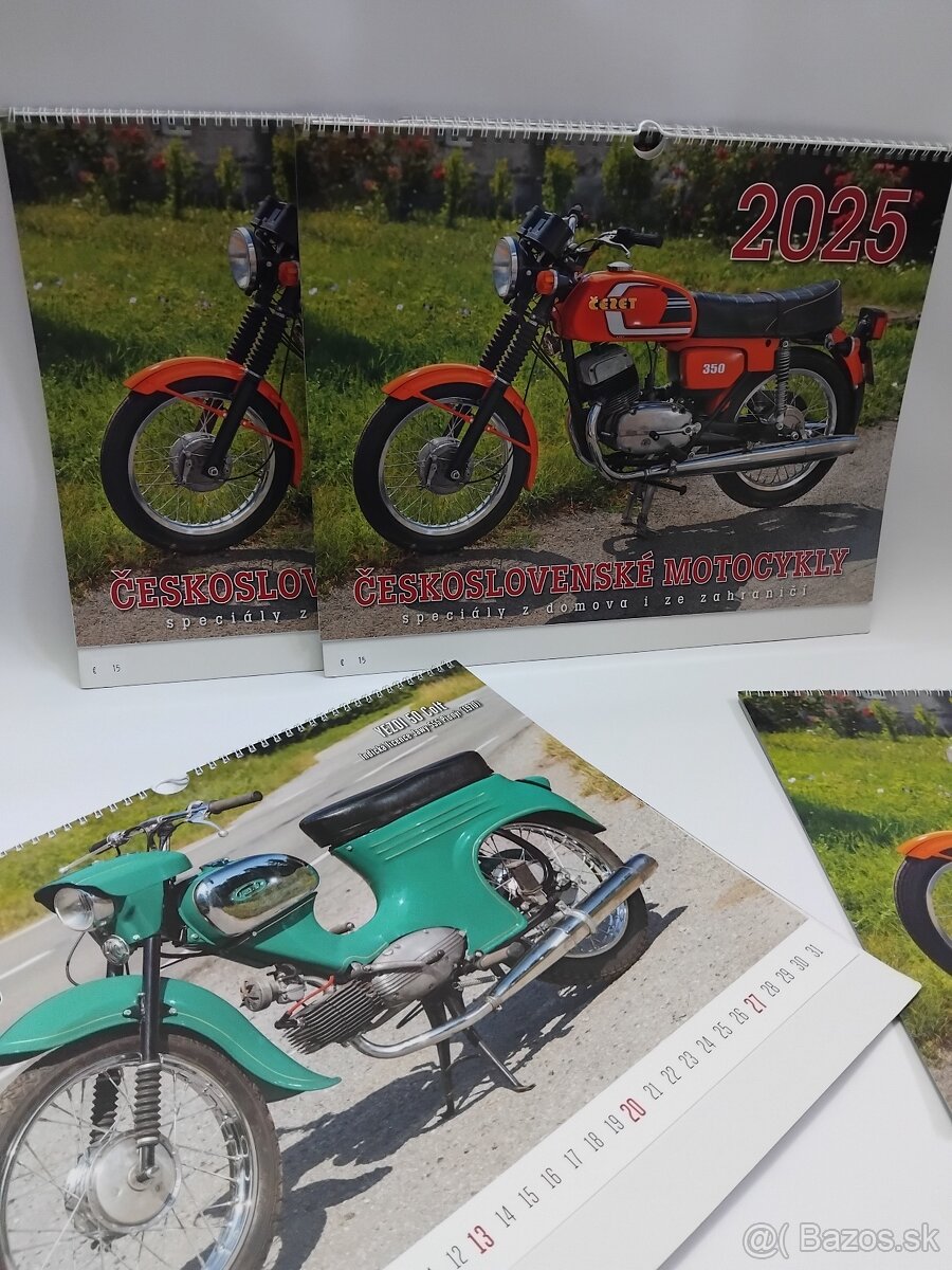 MOTOKALENDÁR - ČESKOSLIVENSKÉ MOTOCYKLE