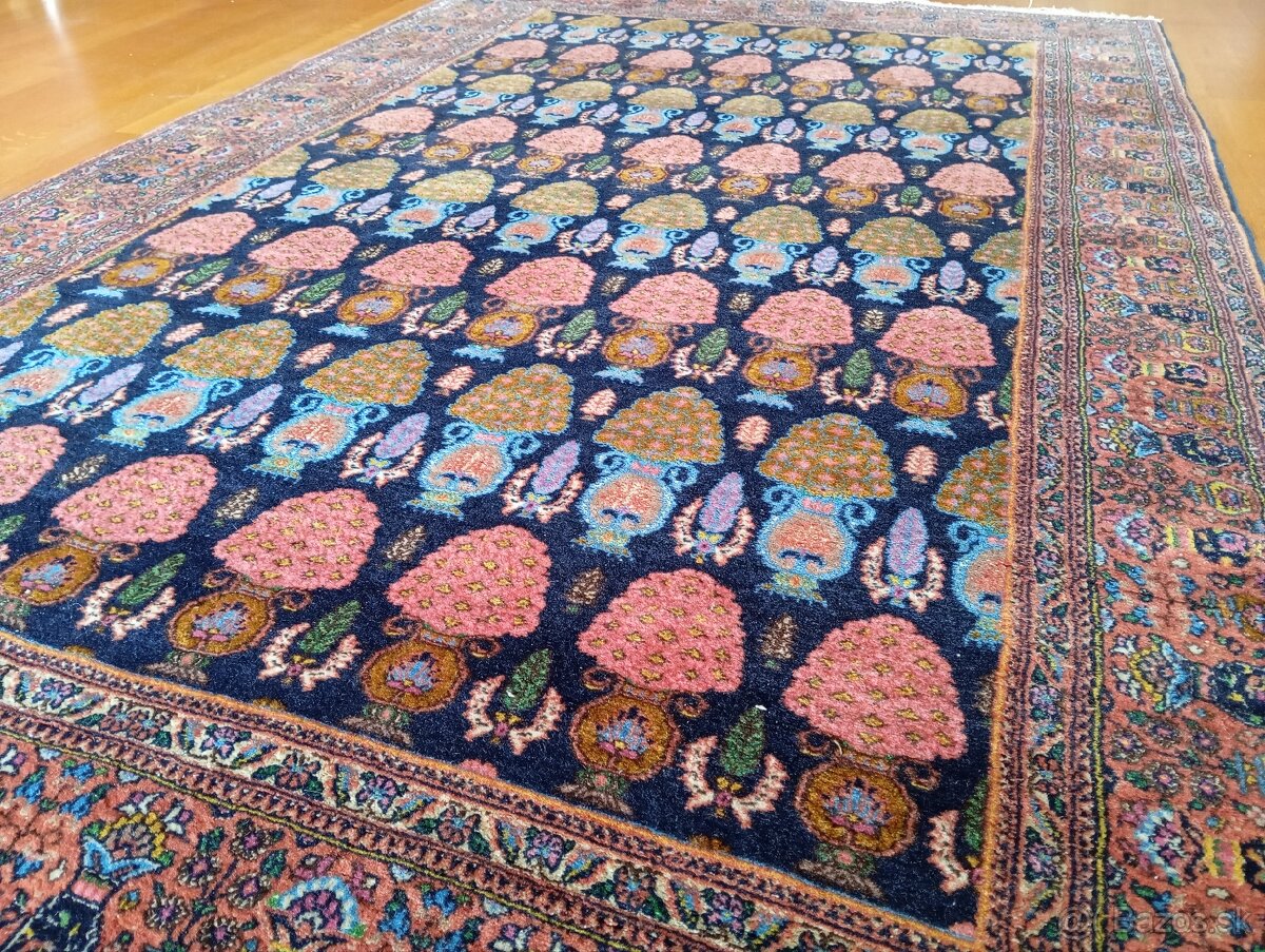 ⭐Investičný perzský hodvábny koberec Keshan 192x120 cm⭐