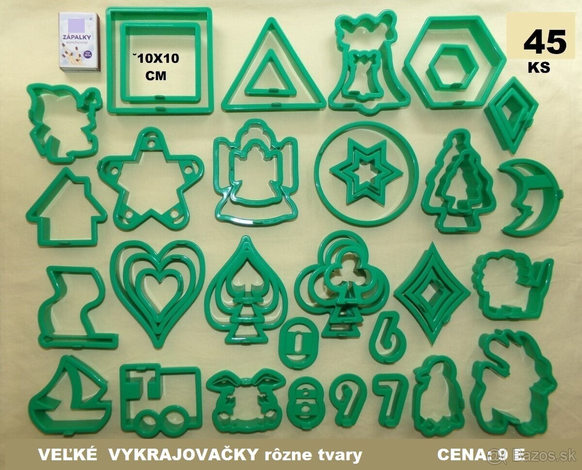 FORMIČKY PRE DETIČKY - PLASTOVÉ VYKRAJOVAČKY 43 ks