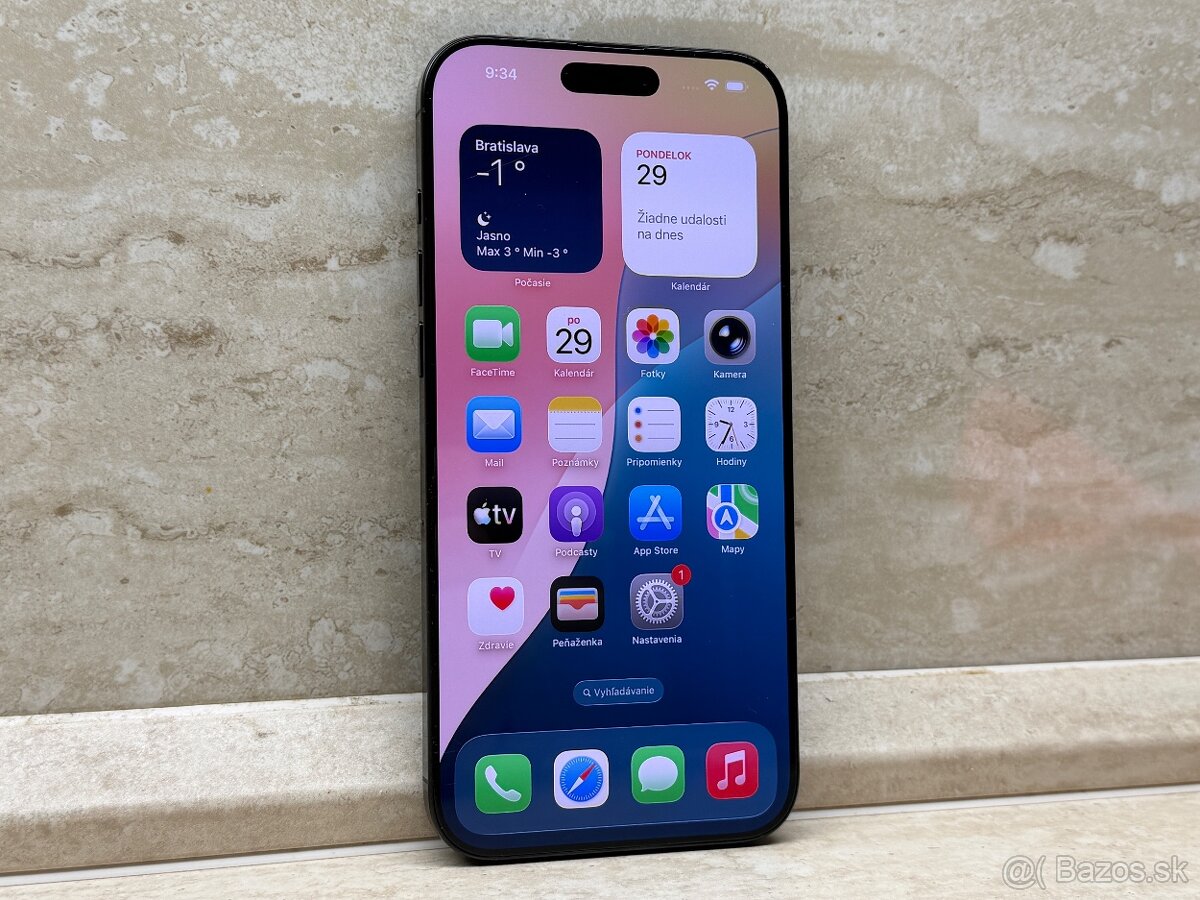 iPhone 16 Pro Max 256GB Black Titanium, 100%, 1 cyklus