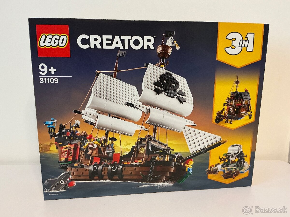 LEGO Creator 3 v 1 31109 Pirátska loď