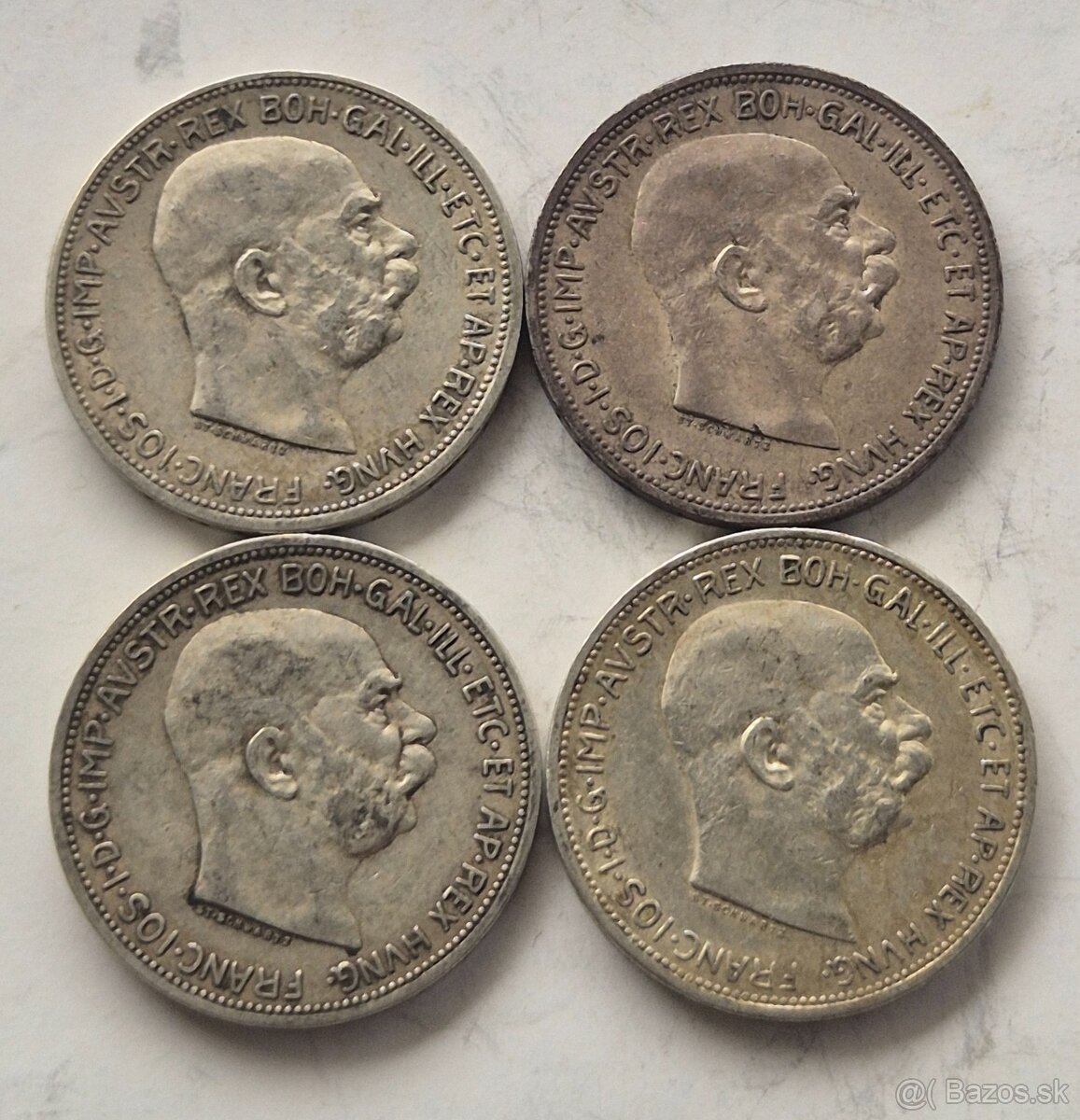 Strieborné 2 Koruny 1912 b.z