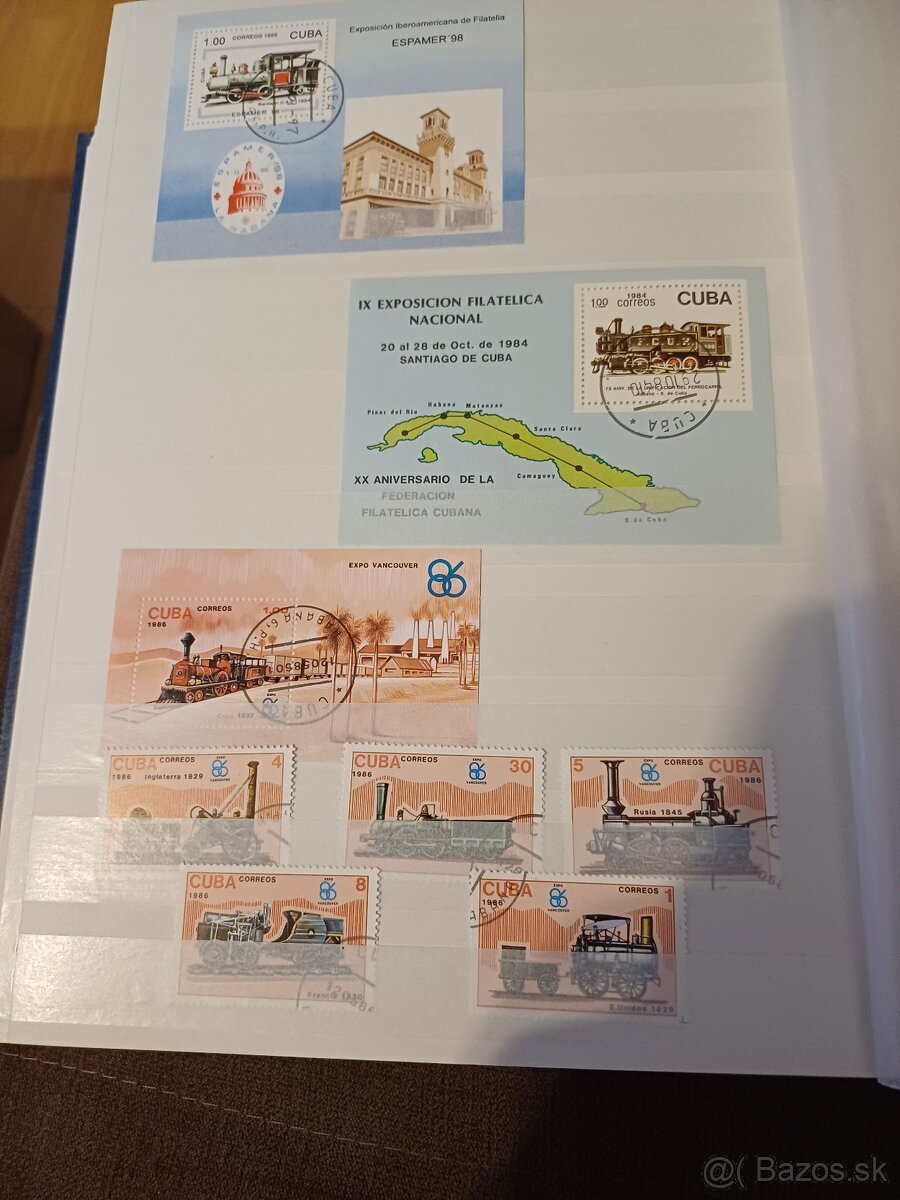 predám známky - vlaky - Cuba