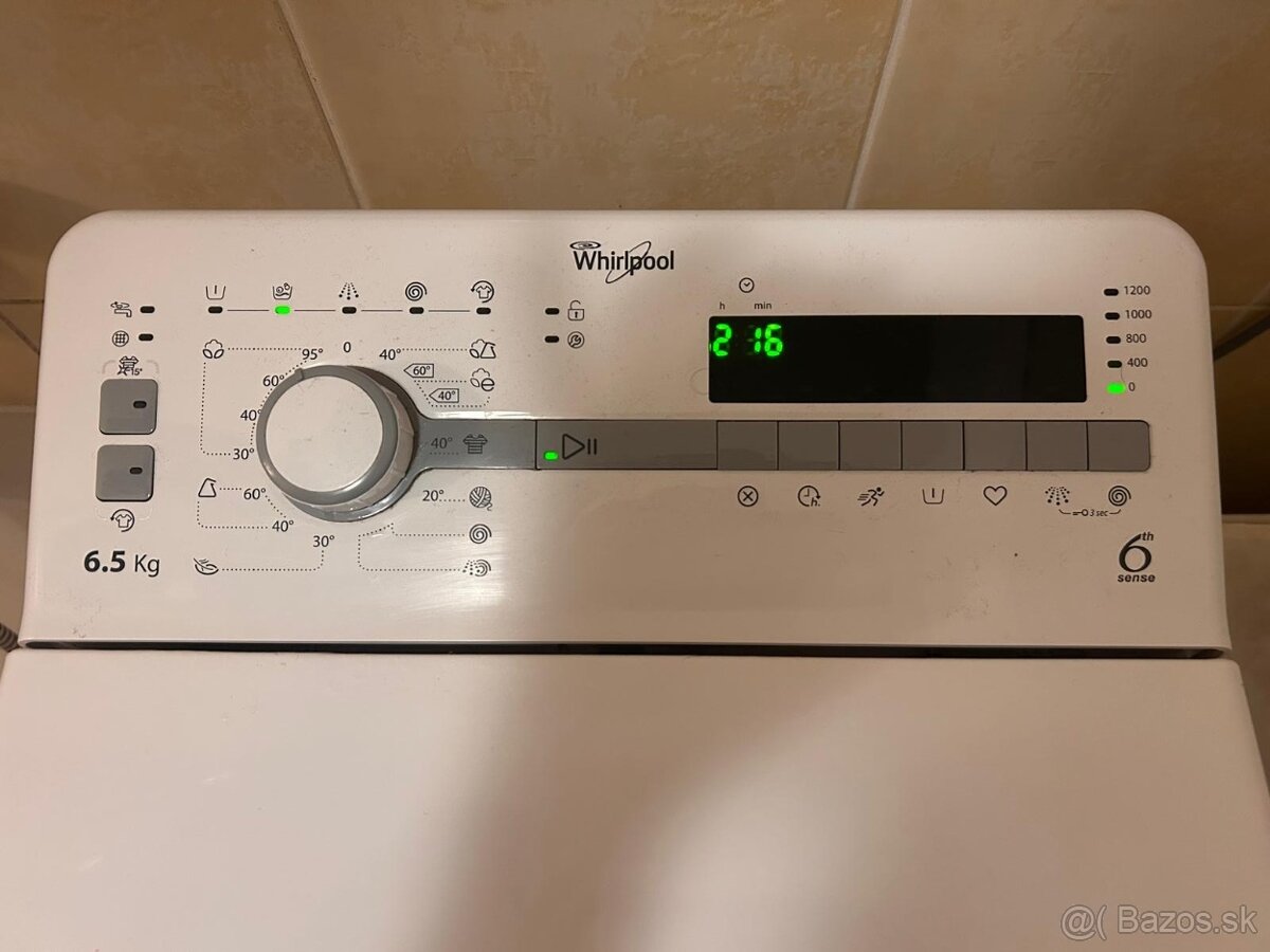 Whirlpool TDLR 65210 - práčka plnená zhora