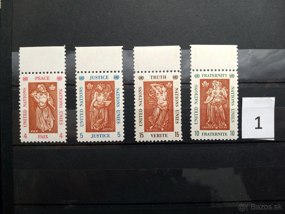 Poštové známky č.814 - 20 ks sérií OSN - NEW YORK