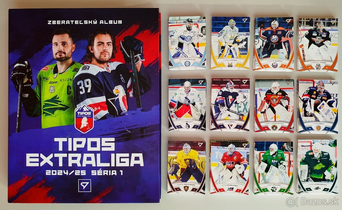 Hokejové kartičky TIPOS EXTRALIGA 2024/2025 BASE SET+ALBUM